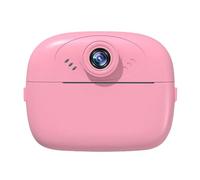 Junterone Macchina fotografica per Bambini Stampa Istantanea 48 Milioni di Telecamere Doppie Ad Alta Definizione Mini Videocamera Stampa Fotografica Termica Rosa
