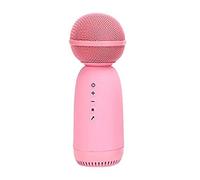 Junterone Microfono Karaoke Bluetooth Senza Altoparlante Carino Lettore Microfono Palmare Registratore Canto Microfono Portatile Rosa