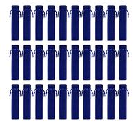 Junterone Sacchetto per Penna nel Velluto da 100 Pezzi Sacchetto per Penna con Cordoncino Blu Sacchetto per Matita Portapenne Singolo per Ufficio Scolastico Regalo Aziendale