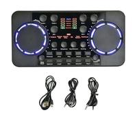 Junterone Scheda Audio V300 Pro, Interfaccia Audio Compatibile Bluetooth, Mixer DJ, Effetto Digitale, Console di Riduzione Del Rumore, Registrazione USB