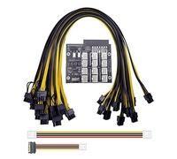 Junterone Scheda di deviazione Miniera Modulo di alimentazione 12 porte 6Pin per 500 W 800 W 1400 W 1600 W PSU con cavo di alimentazione 6 pin a 6 + 2 8 pin