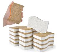 Junterone Spugne Naturali Ecologiche per Piatti, Confezione da 15 - Spugna da Cucina Biodegradabile con Spugna di Cocco Compostabile