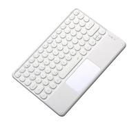 Junterone Tastiera Bluetooth senza Mini 78 Tasti Tastiera Ricaricabile Desktop Touchpad per Tablet PC Pad Bianco