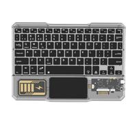 Junterone Tastiera senza Tastiera Tocco Ricaricabile Tastiere Bluetooth per Telefono PC Tablet Nero