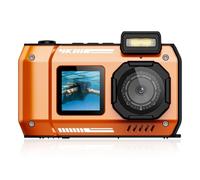 Junterone Telecamera Impermeabile D50 Doppio Schermo Selfie Sport All'aperto HD Immersione Subacquea IP68 10 Metri Impermeabile per il Nuoto,A