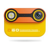 Junterone Telecamera Impermeabile per Bambini, Fotocamera Subacquea, 3 Metri Impermeabile e Dopo, Doppia Fotocamera, Nuoto Esterno, Giallo