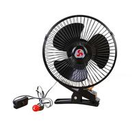 Junterone Ventilatore per Auto Oscillante Portatile A Bassa Rumorosità, Mini Elettrico 12V Nero.