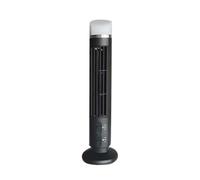 Junterone Ventola di Raffreddamento Portatile, Ventola A Torre Semplificata con LED, Potente, Design Salvaspazio, Interfaccia USB Facile da Usare Nero