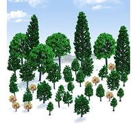 JUNUNDJING 38 Alberi Modellismo, Albero Del Diorama Modellismo Plastic, Alberi Modello Misto, Modello Alberi in Miniature, Per Modellismo Ferroviario Erba Modellismo Wargames Da Tavolo