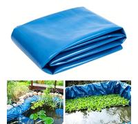 Junvstor 10X15M Blu Fodera per Stagno 0,16mm Pellicola Impermeabile Esterni, Membrana da Giardino Acqua Trappola Impermeabile Fontane Giardino Artificiali Laghi Paesaggio Impermeabile(8x10m)