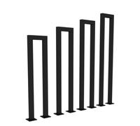 Junvstor Corrimano in Ferro Battuto per 2 O 3 Gradini Ringhiera per Scale Esterne, Corrimano per Scale, Ringhiere Nere di Transizione per Gradini in Cemento, Maniglione a Forma di U(100cm)