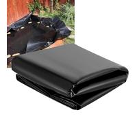 Junvstor Rivestimento laghetto Esterno 6 Mil, 3x8m 3x10m 3x12m 4x4m 4x5m 4x6m Rivestimento Nero in HDPE per laghetto cascate, laghetti Pesci, Trappola a Membrana Piscina Fontana Giardino(4x6m)
