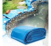 Junvstor Rivestimento per laghetto Pesci Blu 3x7m 4x5m 5x6m 7x8m 8x10m Membrana Impermeabile HDPE, Pellicola Rivestimento Anti-UV laghetti Koi Trappola Piscine Cascate Giardino Piccole(5x7m)