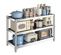 Junvstor Scaffale da Parete in Metallo, pensile, per pentole, padelle, Utensili da Cucina, scaffale Galleggiante, portabottiglie, Supporto per fioriera(Floor Stand,90x35x80cm)
