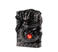 junweideyi Accendino con drago cinese 2024, regalo per l'anno del drago, sostituibile per Zippo (solo custodia), dimensioni inserto compatibile 3,6 cm x 1,2 cm x 5 cm (nero)