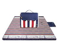 JUNYFFF Coperta da Picnic Impermeabile, Stuoia Spiaggia Imbottita, 3 Strati Durevole, Comodo E Morbido, Stuoia Ideale per Campeggio Giardino Riunione Prato Spiaggia, 200X200cm