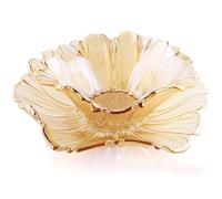 JUNYFFF Set Da 2 Portafrutta Cesto Per Frutta Ciotola Da Frutta in Cristallo Da Tavolo Moderno Grande Cesto Portafrutta Moderno Cesto Di Frutta, 30/20Cm,Giallo