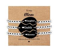 JunyiDIY 3 Braccialetti a forma di cuore puzzle Amicizia Famiglia Sorella Amico Bracciale con nome personalizzato in acciaio INOX BFF Gioielli personalizzati DIY per perline fai-da-te regalo