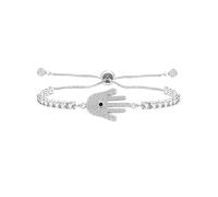 JunyiDIY Bracciale tennis Evil Eye da donna | Eleganti gioielli di buona fortuna per la figlia e la moglie, braccialetti di cristallo ipoallergenici per i compleanni di Halloween YA5458