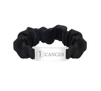 JunyiDIY Braccialetto Medico per Cancro Nero, Bracciale in Organza Elasticizzato per la Consapevolezza sul Cancro e il Supporto ai Sopravvissuti per Donne Mamme Figlie e Sorelle YA5426