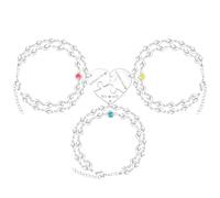 JunyiDIY Set di 3 bracciali a catena con cuore per donna, regalo di laurea, puzzle di cuori, bracciale di amicizia, nome personalizzato, 3 bracciali personalizzati per le migliori amiche, adjustable