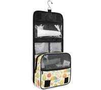 junzan Beauty case da viaggio da appendere per donne e uomini, grazioso avocado con arcobaleni, borsa cosmetica da viaggio con gancio, organizer per trucchi per la famiglia, Avocado carino con