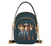 JUNZAN Borsa a tracolla leggera per le donne | Borsa a tracolla taglia unica per viaggi di shopping quotidiano Usa Cowgirl Western