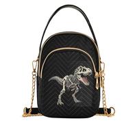 JUNZAN Borsa a tracolla leggera per le donne | Poliestere Tessuto Trapuntato Piccolo Palmare Borsa Da Viaggio Palestra Casual Outing Dinosauro Dino Trex
