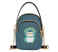 JUNZAN Borsa a tracolla leggera per le donne | Taglia unica borsa a tracolla palestra casual gita carino pinguino dinosauro