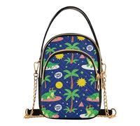 JUNZAN Borsa multi tasca con tracolla a catena staccabile | Borsa a tracolla taglia unica da viaggio breve albero spiaggia estate