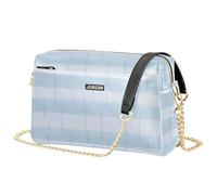 junzan Borse a tracolla a righe azzurre per le donne in pelle vegana casual per tutti i giorni borsa a tracolla con cerniera