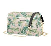 JUNZAN Piccole borse a tracolla per le donne in pelle vegana turchese palme tropicali borse moda donna borse a tracolla impermeabili