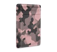 JUNZAN Portafogli sottili mimetici grigi per uomini donne minimalisti tasca frontale portafogli piccola custodia per carte di credito blocco RFID