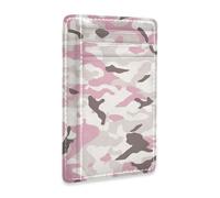 JUNZAN Portafogli sottili mimetici grigio caldo per uomo donna minimalista tasca frontale portafogli piccola porta carte blocco RFID