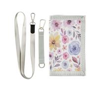 junzan Portafoglio per bambini con fiori e foglie per ragazze con tasca portamonete portafoglio per bambini con adesivo magico età 5-7 6-8 9-12 anni regali di compleanno, Fiori Foglie, 1 Size, Casual