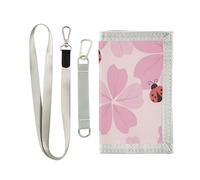 junzan Portafoglio per bambini con fiori rosa per ragazze con tasca portamonete portafogli per bambini con adesivo magico età 5-7 6-8 9-12 anni regali di compleanno, Fiori rosa., 1 Size, Casual