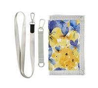 junzan Portafoglio per bambini con motivo floreale del pensiero e portamonete, per bambini, con adesivo magico, età 5-7, 6-8, 9-12 anni, regalo di compleanno, Fiori Del Pensiero, 1 Size, Casual