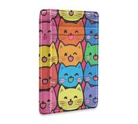 JUNZAN Portafoglio sottile porta carte per uomo donna cartone animato gattino facce minimaliste tasca frontale portafogli piccola custodia per carte blocco RFID