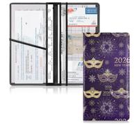 JUNZAN Portaoggetti per auto e assicurazione per il nuovo anno 2026 viola per il documento di licenza