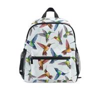 JUNZAN Zaino per bambini colorato con colibrì, per ragazzi e ragazze, zaino per bambini piccoli, età compresa tra 3 e 8 anni