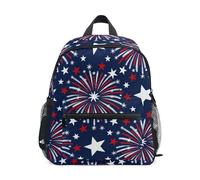 JUNZAN Zaino per bambini Il 4 luglio, per ragazzi e ragazze, zaino prescolare per bambini piccoli, colore blu navy, età 3-8 anni