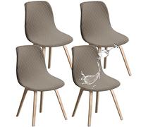 JUNZHE Coperture per sedie in stile retrò, elasticizzate, con stampa in spandex per sala da pranzo, cucina, feste, banchetti, club, decorazioni per la casa (talpa, set di 4)