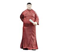JunZheHub 1 64 Figura di Attore Cinese Tipo Crosstalk, Piccola Statuetta, Ornamento da Scrivania, Scena da Collezione, Piccola Statua per Tavolo di Sabbia, Ventaglio di Chiusura