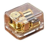 JunZheHub Carillon Musicale Scatola Manuale Acrilico Trasparente Meccanismo Girevole Oro Adatto per Regalo Compleanno Decorazione Casa, Storia fatata, Taglia unica
