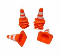 JunZheHub Children Traffic Cone Miniatura Stradale Barriera Giocattolo Accessorio Paesaggio Costruzione Dettagliata Fedele Adatto per Giochi Creativi Architettoniche, Org 10PK Cono 35MM