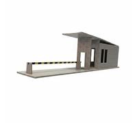 JunZheHub Edificio Costruzione Miniatura Casotto Guardiania Struttura Moderna Plastica Adatta per Applicazione in Diorami Scene, Grigio Chiaro, 1/87 Sala Di Guardia Di Sicurezza