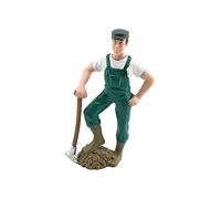 JunZheHub Farmer Persone Figure Personaggio Agricoltore Miniatura Statuetta Donna Uomo Modello Educativo Dipinta a Mano Materiale PVC Adatto a Apprendimento Cog, Uomo Contadino
