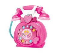 JunZheHub Giocattolo Musicale per Bambini, Telefono Vecchio Stile, Simulazione di Telefono a Disco, Telefono Giocattolo, Rosa, Taglia unica bambino