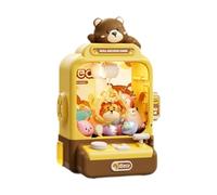 JunZheHub Macchina Acchiappa-Peluche per Bambini con Pinza per Peluche E Distributore di Caramelle, Marrone