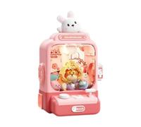 JunZheHub Macchina Acchiappa-Peluche per Bambini con Pinza per Peluche E Distributore di Caramelle, Rosa
